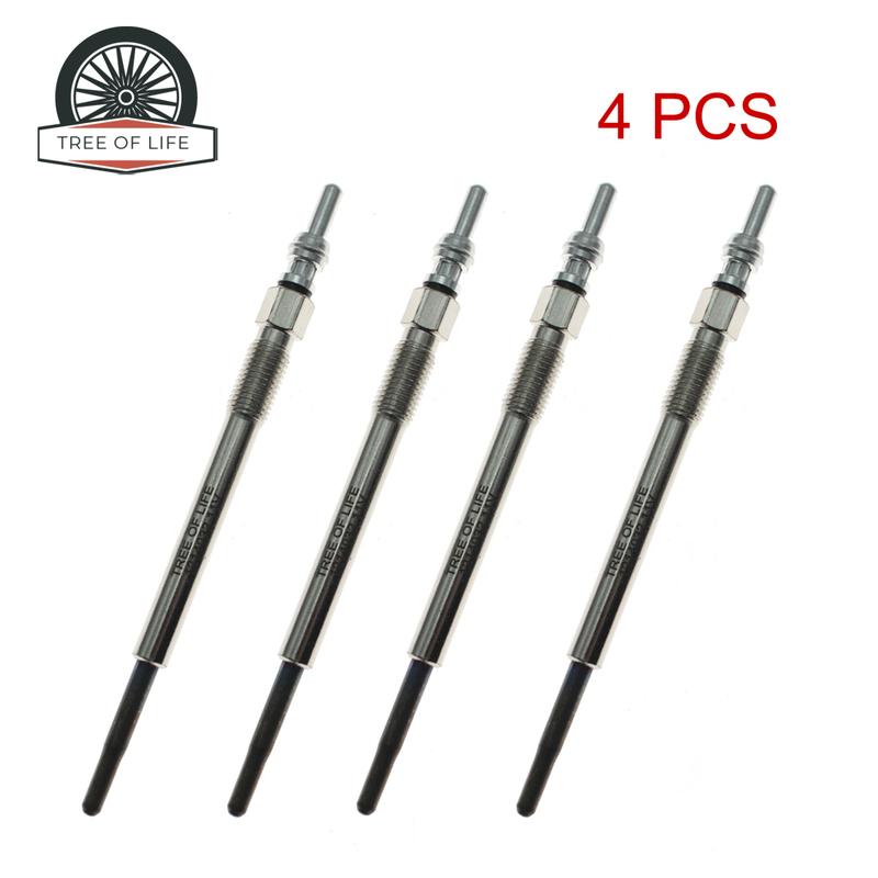 4X Glow Plugs 11V For Fiat 500 Punto Doblo Fiorino Linea Strada Scudo Panda Alfa Romeo Mito 1.3 D 2007-2013 46779614 46796050