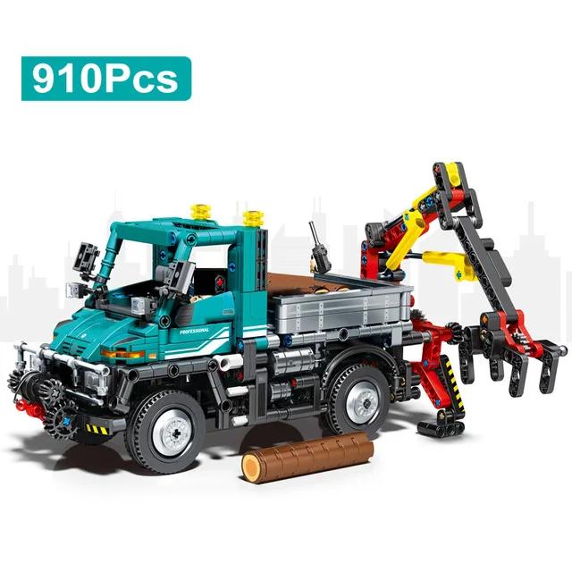 Techinical Mechanical Farm Engineering Car Building Blocks Unimog Truck Model Bricks Toys for Kids Birthday Gift