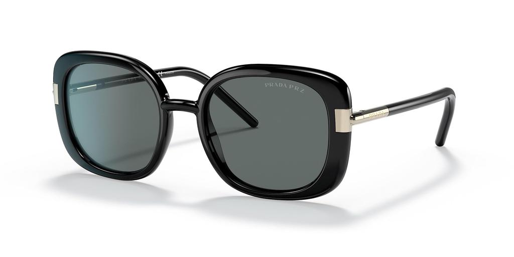 Prada Polarized Asian PR 04WS Size Sunglasses, Sunglasses, Fit, 1AB5Z1, 53, Square, Unisex, Men's, Women's
