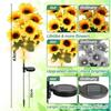 7 Heads LED Solar Simulation Sunflower Light Garden Yard Lawn Night Lights Landscape Lamp Home Decoration Christmas Flower Light