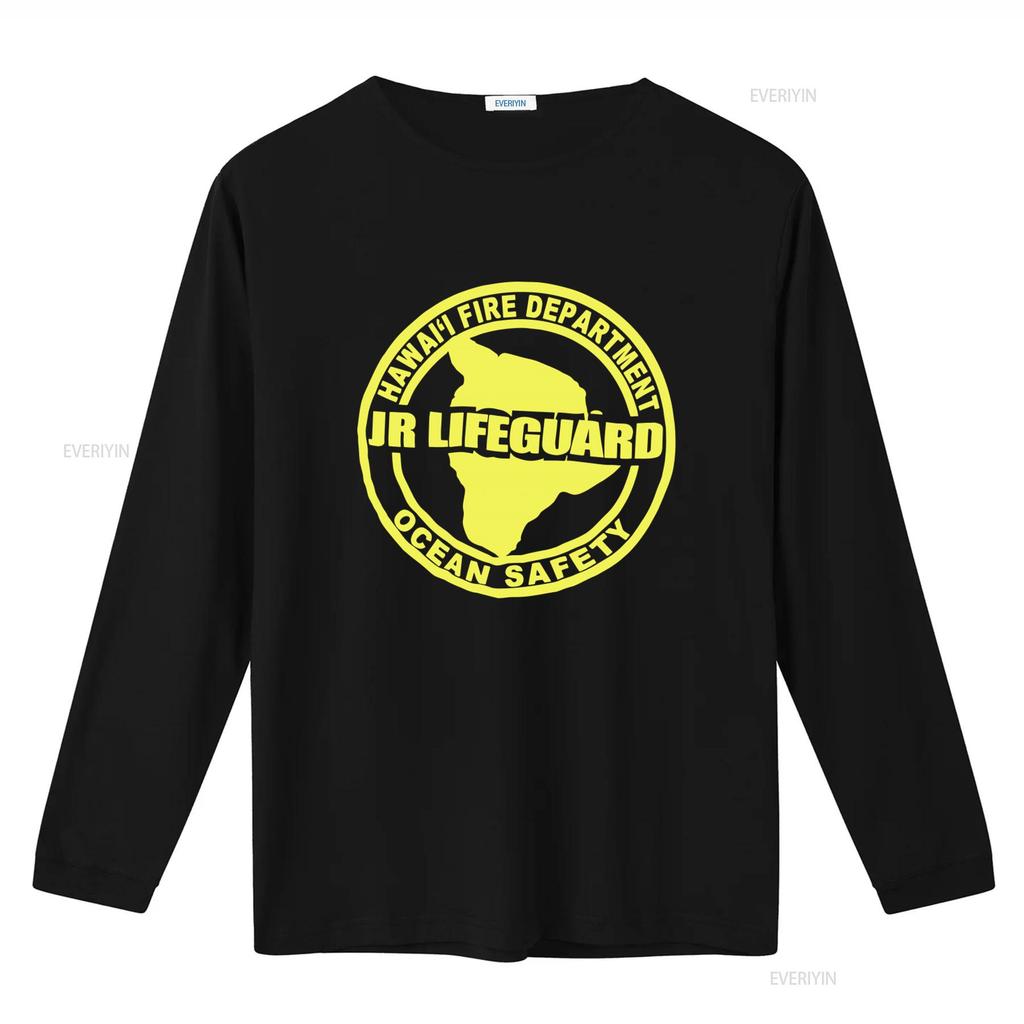 Hawaii Fire Department Jr Lifeguard Ocean Safety T Shirt for Casual Cool Design vintage Washed Slightly graphic Comfortable