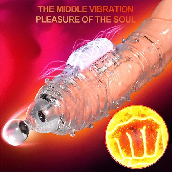 Highly Elastic Crystal Condom Reusable Penis Extender Sleeve Delay Ejaculation Penis Enlargement Intimate Goods Sex Toys for Men