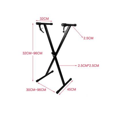 Supporto universale pieghevole per tastiera di pianoforte, stile X, in metallo resistente con antiscivolo