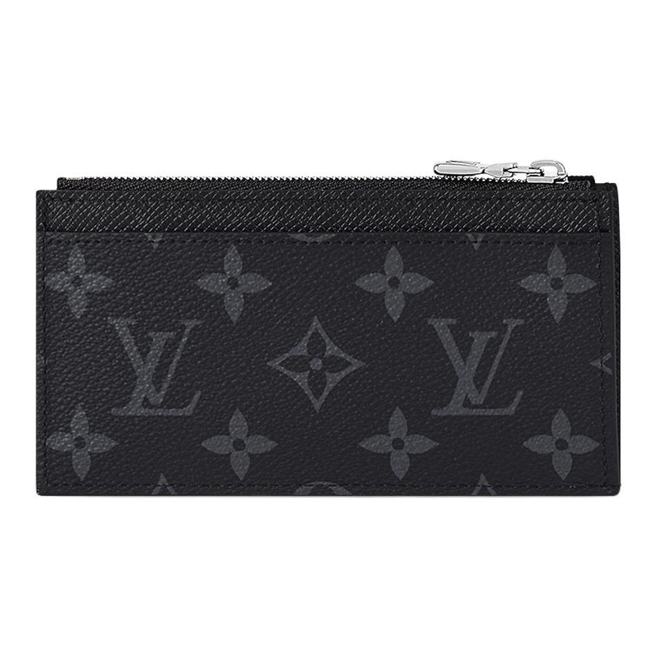 Louis Vuitton Coin Card Holder Black Monogram Eclipse Canvas Men Wallets M30271