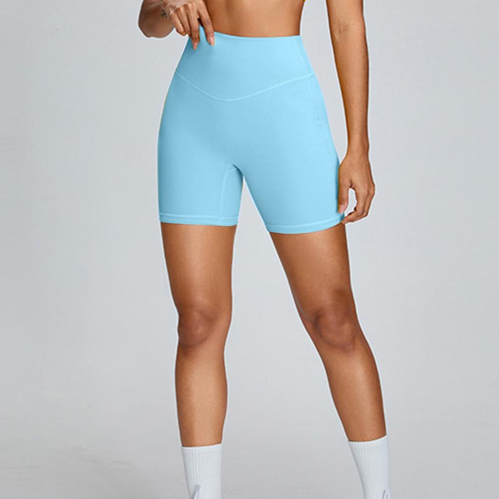 Women's Color Hip Lifting And Abdominal Tightening Yoga Pants Quarter Tight Sports Shorts