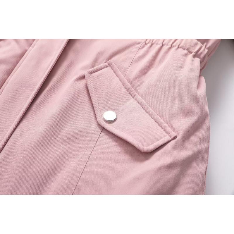 Girls Down Cotton Jacket 2025 New Winter Children Clothing Girl Mid-Length Three-Proof Coat Warm Overcoats