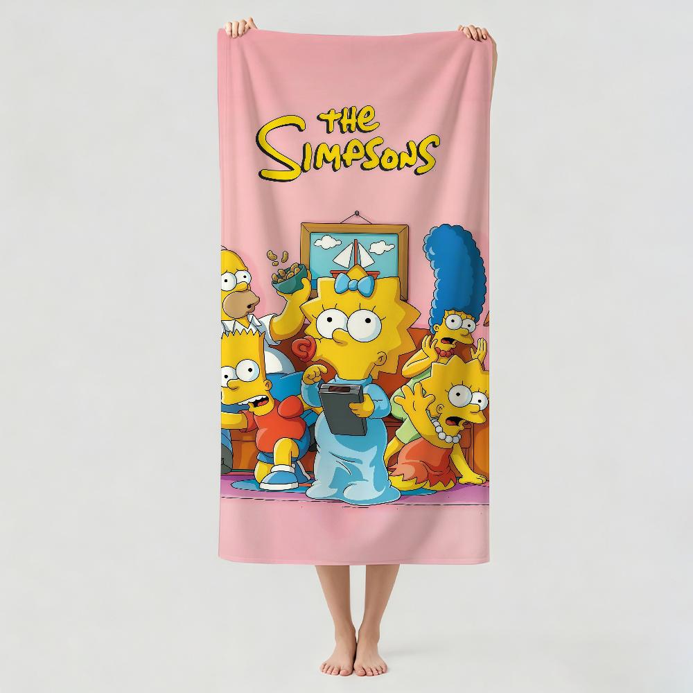 Cartoon cute THE S-SIMPSONS Towel Drying Bath Towel Applicable To Light Swimming Camping Yoga Beach Out