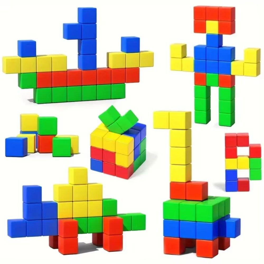 STEM Toy Magnetic Cube Plastic Puzzle Building Blocks Cube Building Toys Magnetic Holiday Gifts