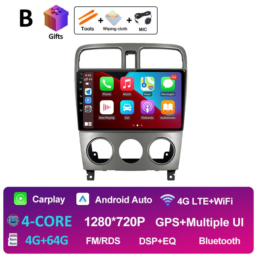For Subaru Forester SG 2002 2001 2002 2003 - 2008 Wireless Carplay Android Auto Car Multimedia Video Player DSP Stereo Head Unit