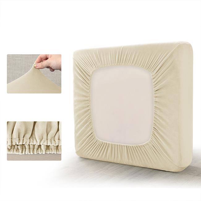 Sofa Seat Cover, Velvet, Cream 50-65Cm