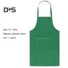 Chef Apron Solid Color Waterproof Polyester Cotton Hanging Neck Apron