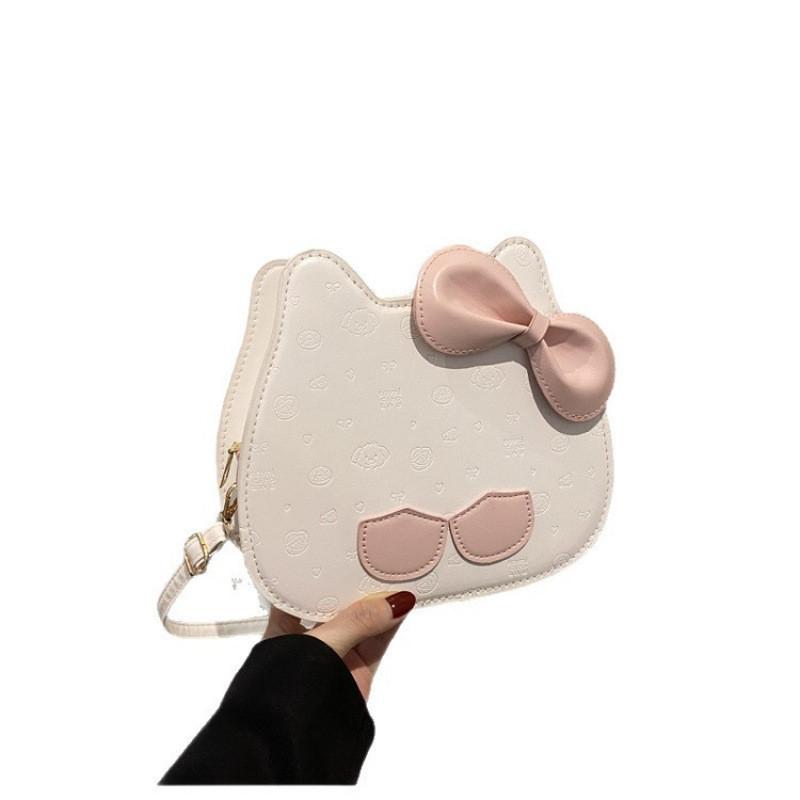 Cute Shaped Cat Butterfly Bow Decoration Women Casual Shoulder Bag For Use Daily