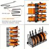 8 Layer Iron Pot Rack Trimmers, Heavy Metal Pot Storage, Anti-rust Kitchen Rack with Skid Resistant Course