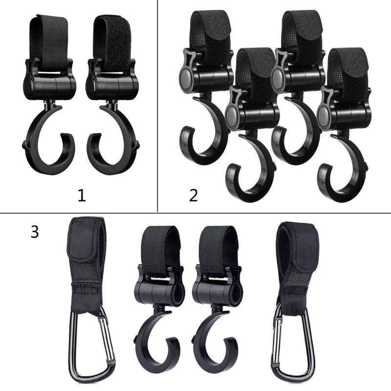 Baby Stroller Organizer Hooks Cartoon Bear Stroller Hooks Adjustable Bag Hanging Hook Sturdy Stroller Accessories