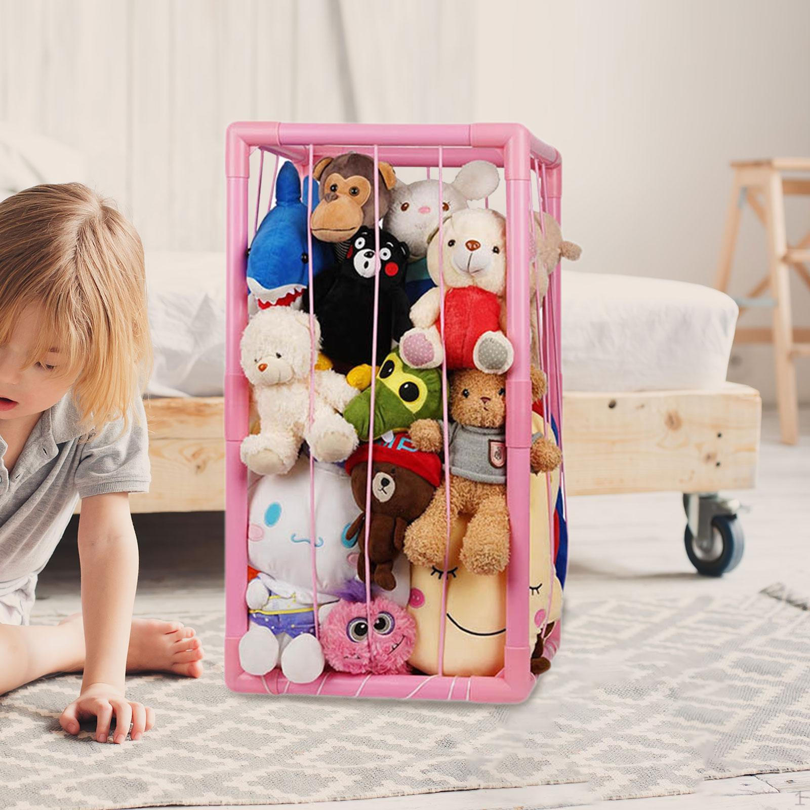 

Решение для хранения плюшевых игрушек в детской комнате розовый