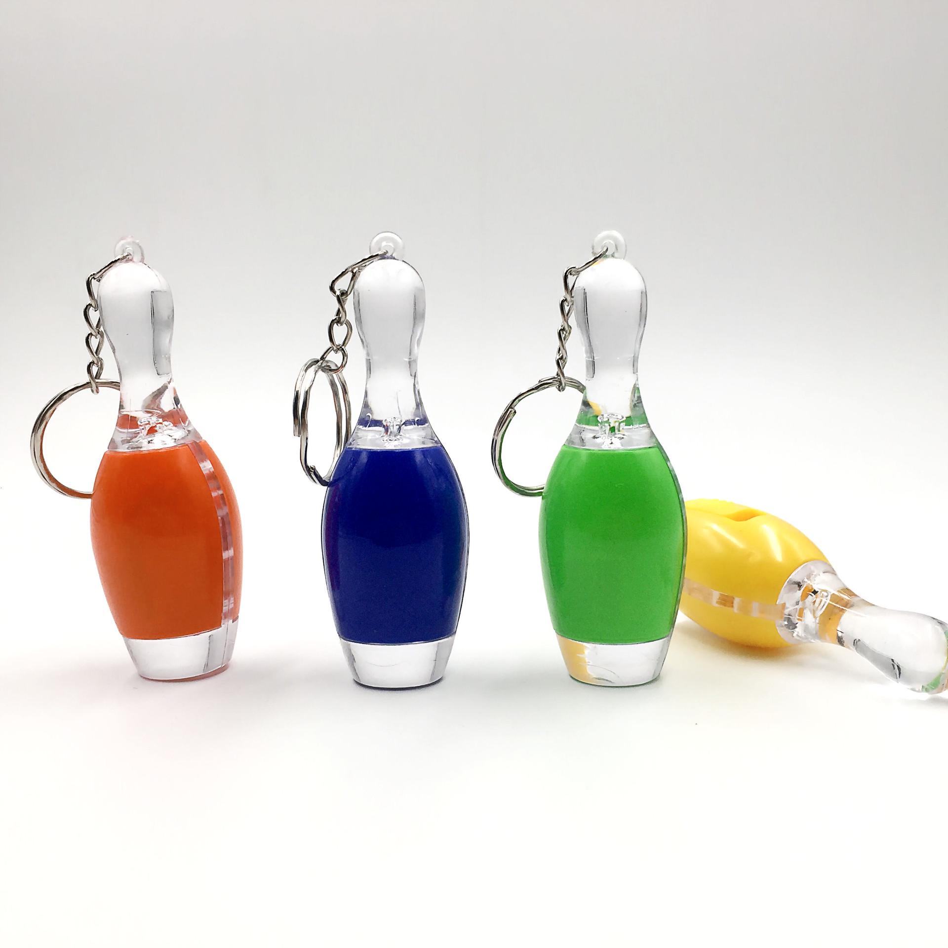 Creative LED Bowling Keychain: Interactive Luminous Pendant Gift