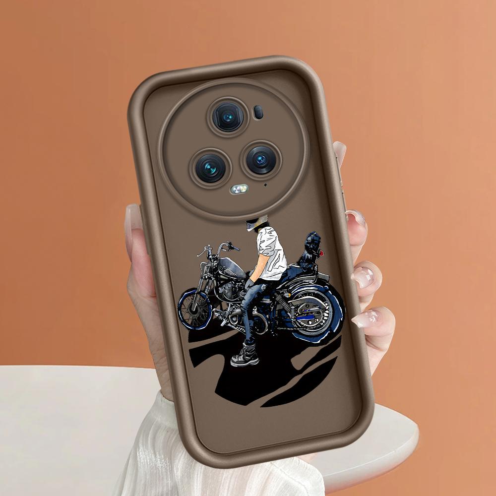 

Мягкий силиконовый квадратный чехол с рисунком лестницы для телефона, полное покрытие, противоударный защитный резиновый чехол для камеры для Huawei Honor Huawei Nova Y71 коричневый