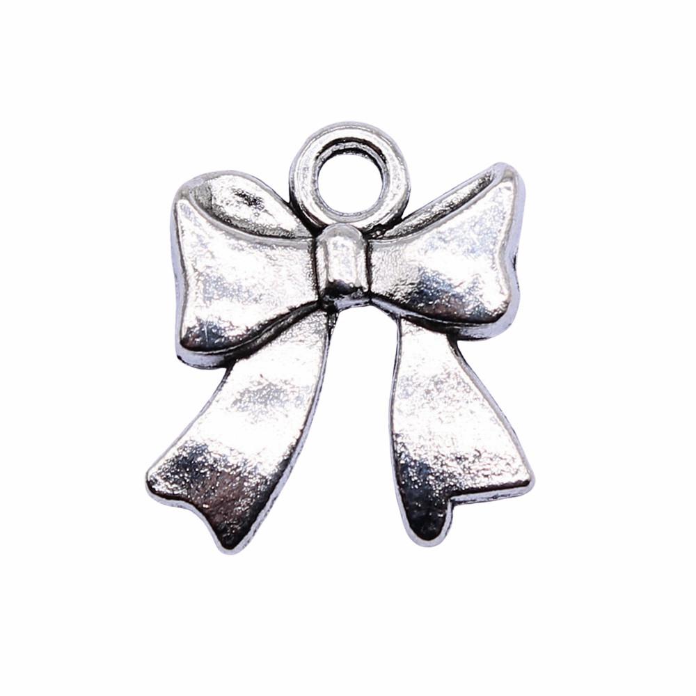 Pendants Bow With Crown Charms For Princess Themed Jewelry Making Alloy
