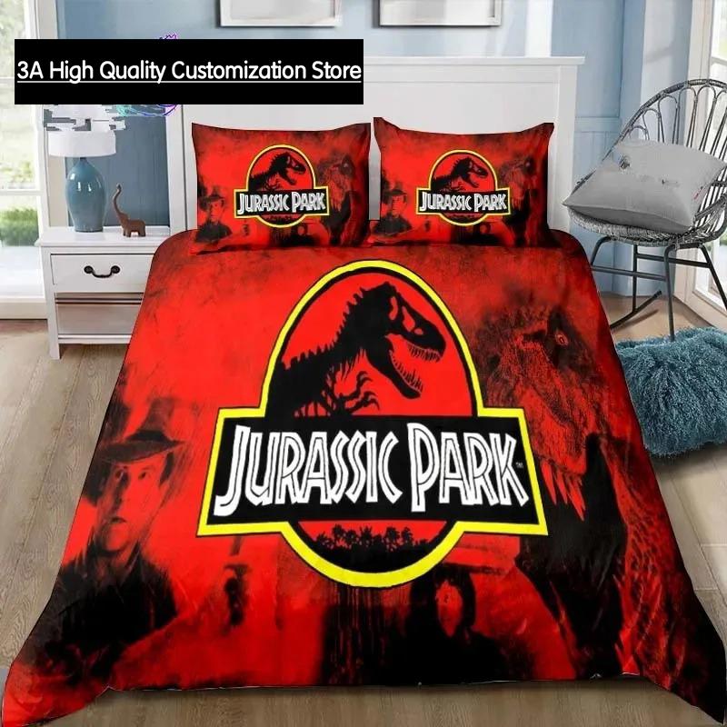 Dinosaur Jurassic Park 3D Print Bedding Set Single Twin Full Queen King Size Bed Set Adult Boys Bedroom Bedding Gift