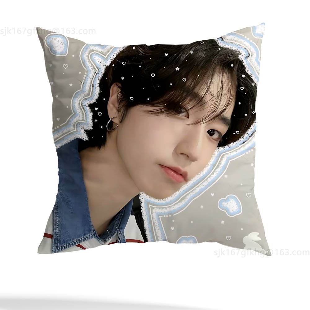 Pop Idol H-Han Ji-sung pillowcase casual style decoration, suitable for home decoration (excluding pillow core)