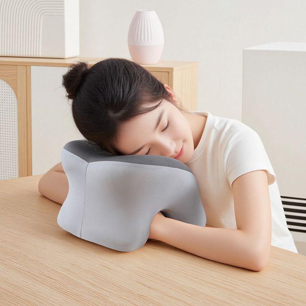 Breathable Student Sleeping Pillow High Density Hand Pillow Portable Office Nap Pillow