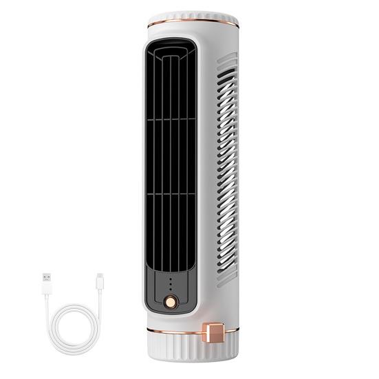 

Quiet Tower Fan, Cordless Desktop Fan, Portable Air Conditioner, Adjustable 3 Speed Air Cooler, USB Rechargeable Personal Cooling Fan for Car Bedroom белый