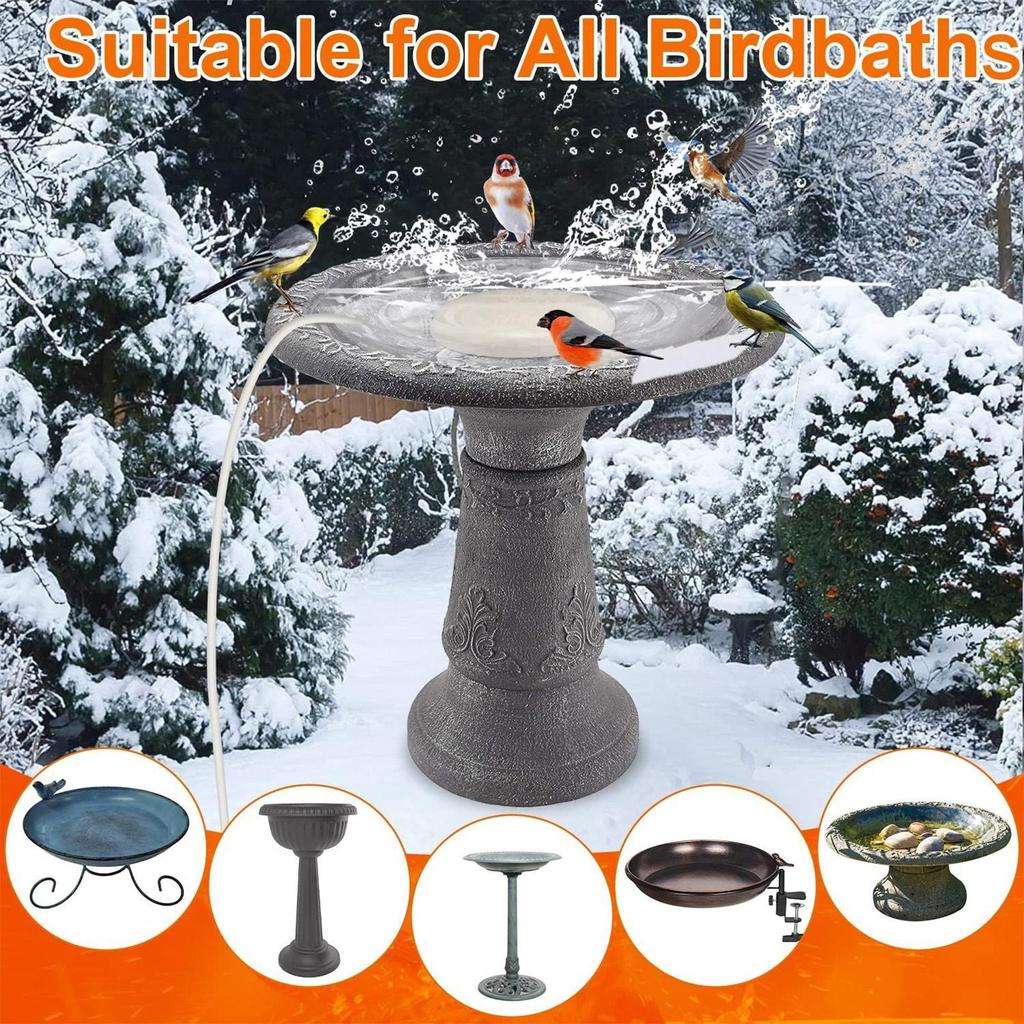Bird Bath Water Heater Bird Waterer Heater Smart Pond Deicer For Winter Pond Fountain Garden Lawn Patio Backyard Poultry Coop
