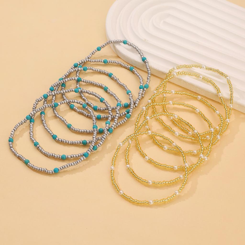 2026 Handmade Rice Beads Bracelet Set for Women Bohemian Style Elastic Stacking Creative Fashion Jewelry