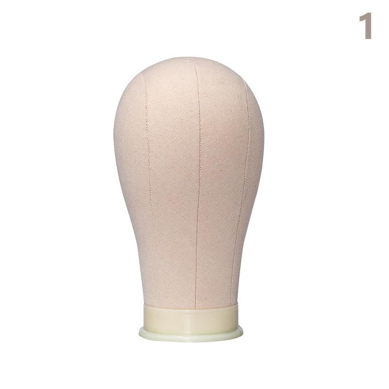 

22 Inch Canvas Block Head Kit Training Mannequin Wig Head Display Styling Mannequin Manikin Head Wig Stand With 40 Pins 1