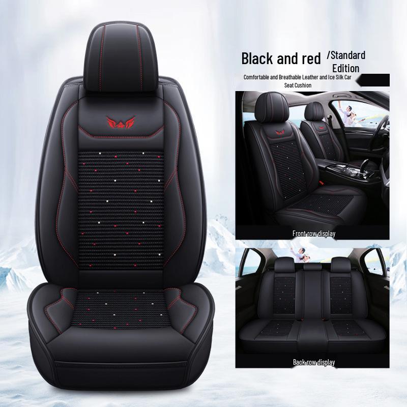 Universal Leather Cartoon Car Seat Covers for All Seasons - Compatible with Reina, MG, K3, K5, Elantra