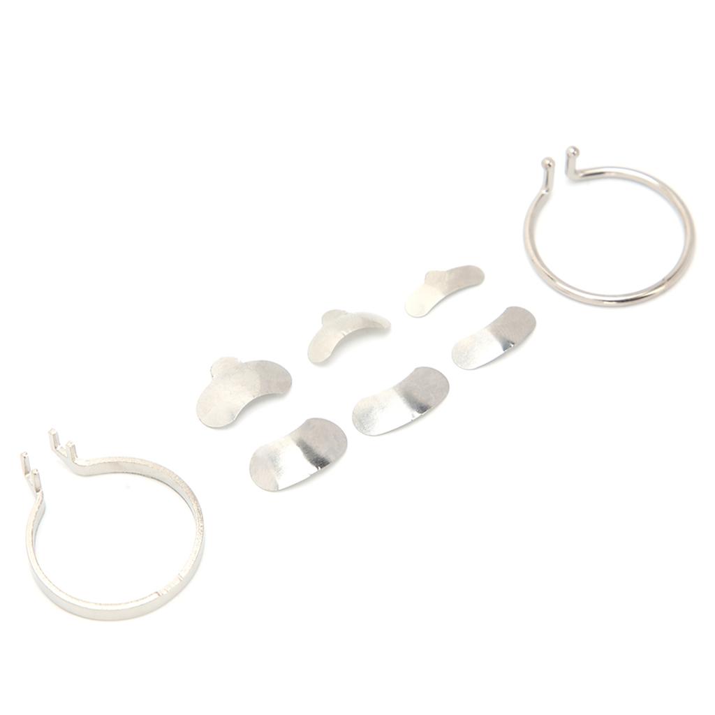 100pcs Steel Dental Sectional Contoured Matrices with 2 Rings Dental Supplies Accessory
