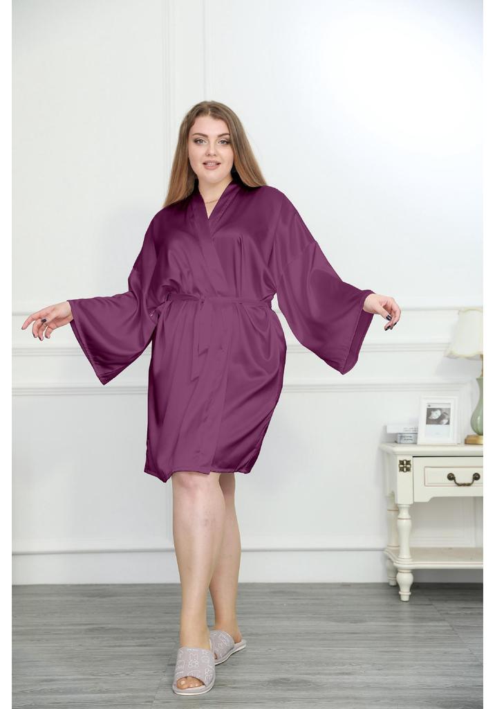 Plus Size Long Sleeve Nightgown: Women's Fresh Sexy V-Neck Tie-Up Pajamas Loungewear