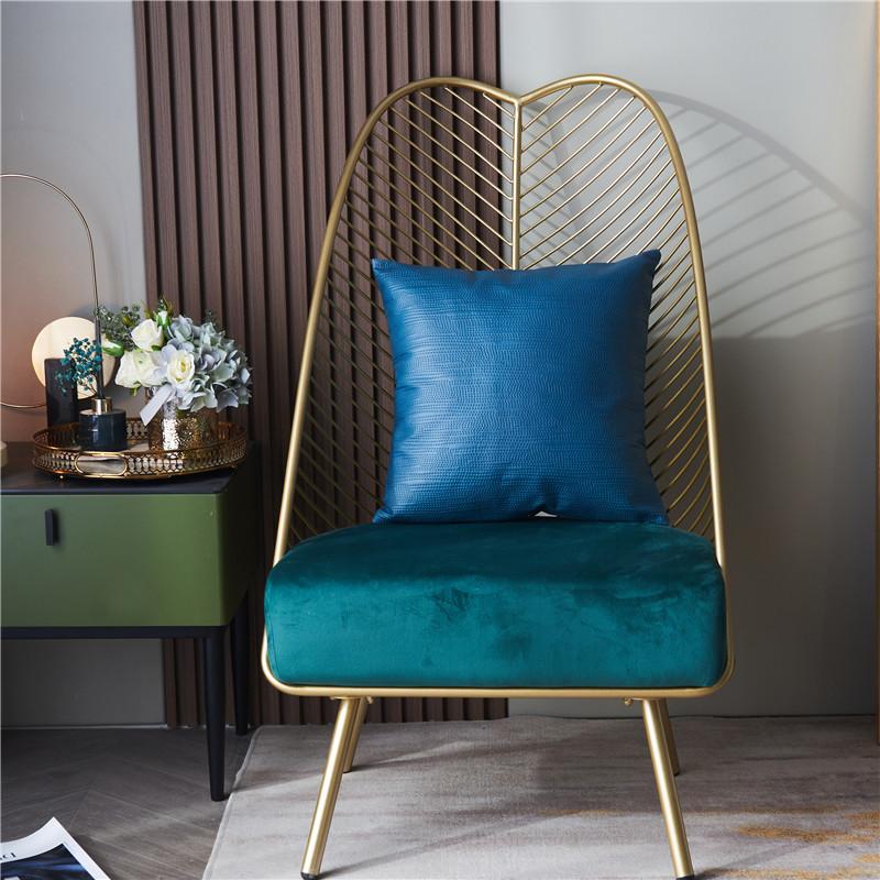 New Style Pillow Living Room Light Luxury Italian Simple Technology Cloth Embossed Double-sided Soft Solid Color Pillow Case