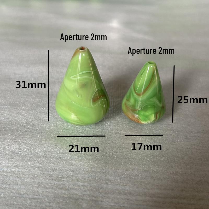 Retro Style Acrylic Water Drop Beads for DIY Necklace, Clothing, Bag Pendants, and Ornaments.