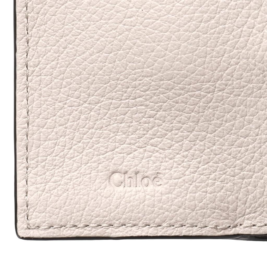 Chloe Alphabet Leather Mini Trifold Wallet in Wild (CHC21WP946 F57) Gray, Women's [Brand Name] [Used]