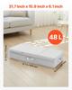 Under Bed Storage with Lids, 805 x 405 x 155 mm, 48L Large Underbed Clothes Storage Containers, Low Profile Gray Under Bed Drawer Shoe Organizer Bins