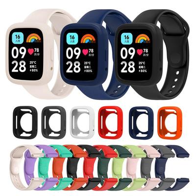 Silicone Protective Case + Strap For Redmi Watch 3 Lite/Active Bracelet Wristband Smart Watch Band
