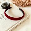 Velvet Sponge Headband for Girls: Wide-Brimmed Fashionable Headwear for Face Washing