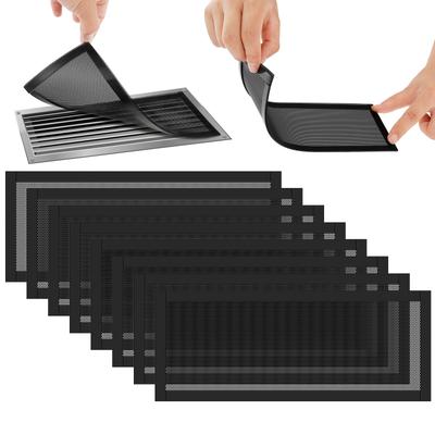 8 Pcs 10x4 Inch Floor Vent Covers Magnetic Mesh Air Vent Filter PVC Floor Register Vent Screens Reusable Vent Mesh Cover