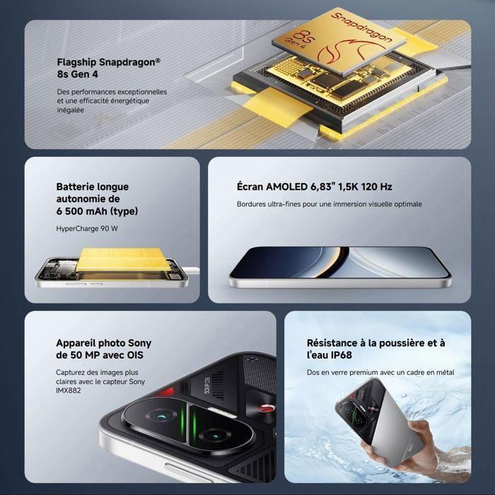 POCO F7 Argent 12 GO + 256 GO - SAMRTPHONE