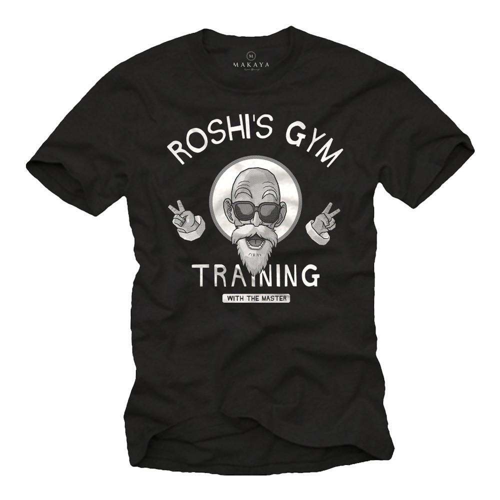

Anime Nerd Mens T-Shirt with Roshis GYM - Mens Bodybuilding Training Shirt 4XL