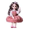 Mini 30cm Bjd Doll with Full Clothes Lovely Simulation Delicate for Baby Orange