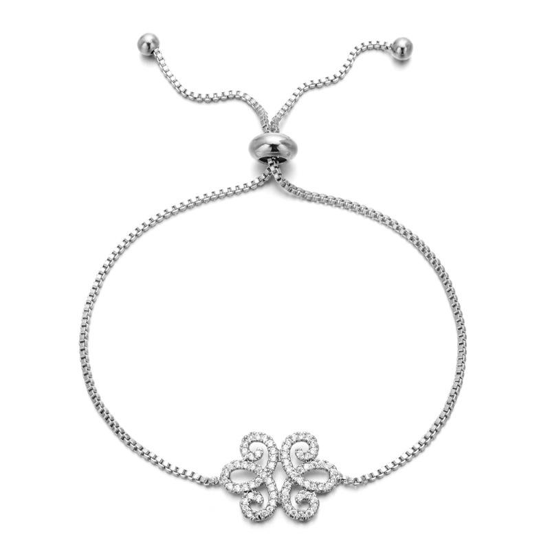 

Простой браслет в холодном стиле с сердцем-бабочкой, модный браслет для девушек и подруг белый