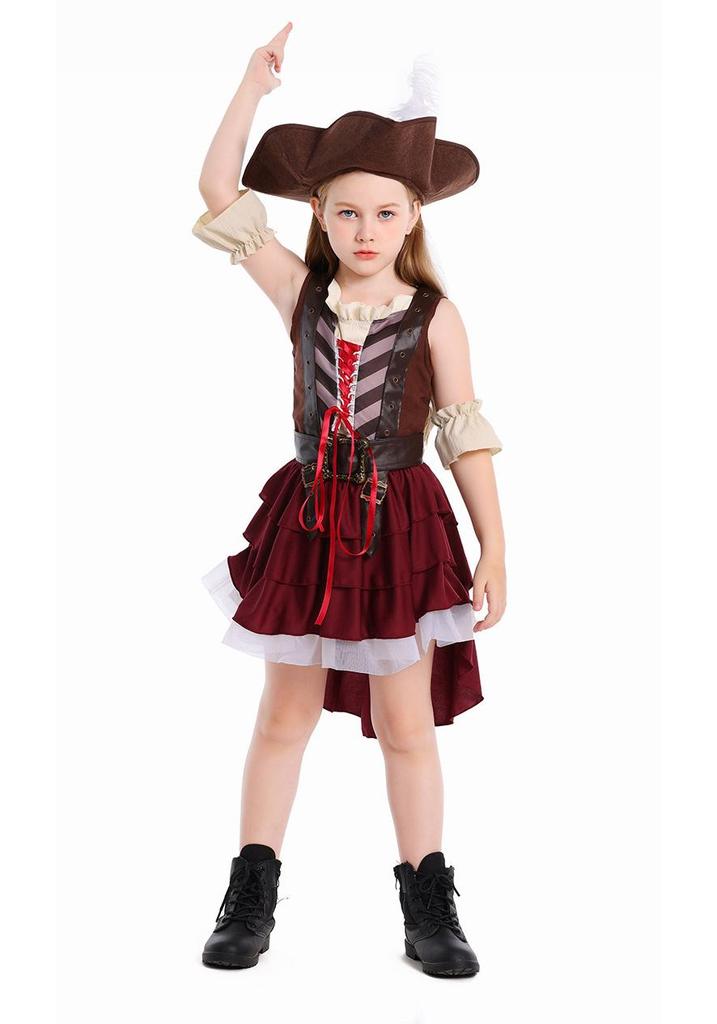 Pinse Clothing Girls' Somali Pirate Halloween Costume