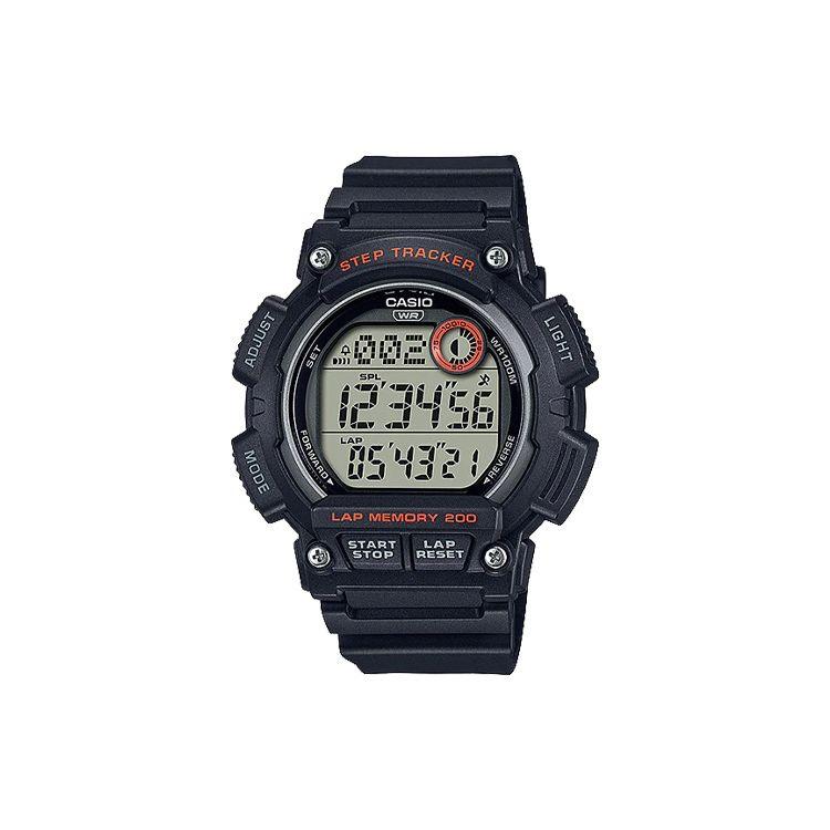 

Casio Standard Series Multifunction Pedometer Led Light 1/100 Second Stopwatch Alarm Countdown Timer Quartz Movement Resin Strap WS-2100H-1AV Black Dial
