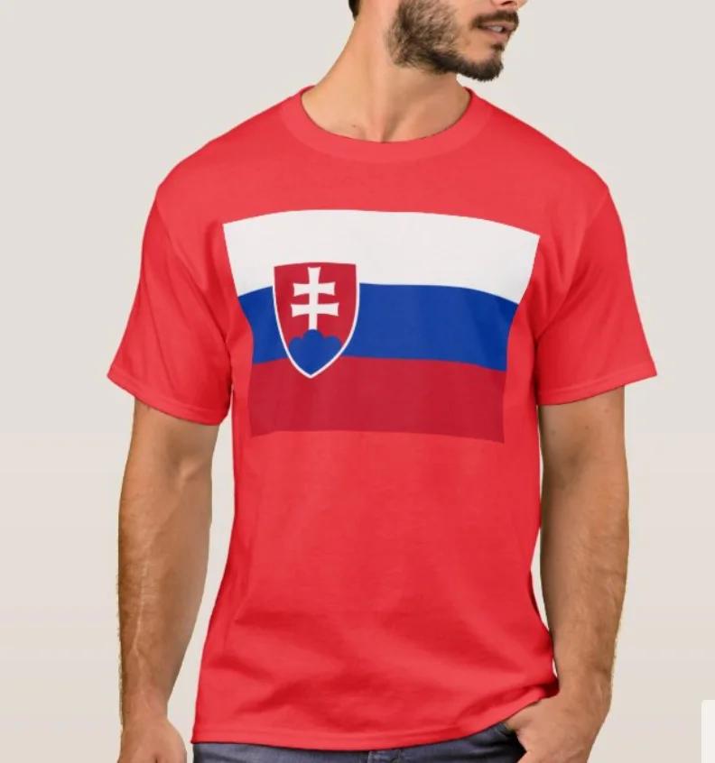Flag of Slovakia TShirt Summer Cotton Short Sleeve ONeck Mens T Shirt New S3XL S