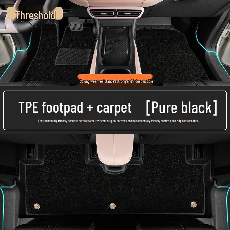 BYD Seagull and Dolphin Models 2526 TPE Smart Driving Floor Mats with Full Coverage Carpet