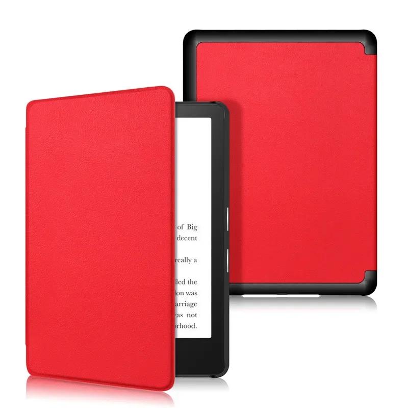 

PU Leather Print Coque For Kindle Paperwhite 5 Case Caqa Tablet Funda For Paperwhite 2021 11th Generation Cover 6.8 inch + Gift For Paperwhite5 2021 червоний