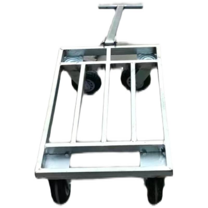 Heavy Duty Flatbed Trolley with Large Wheels for Transport