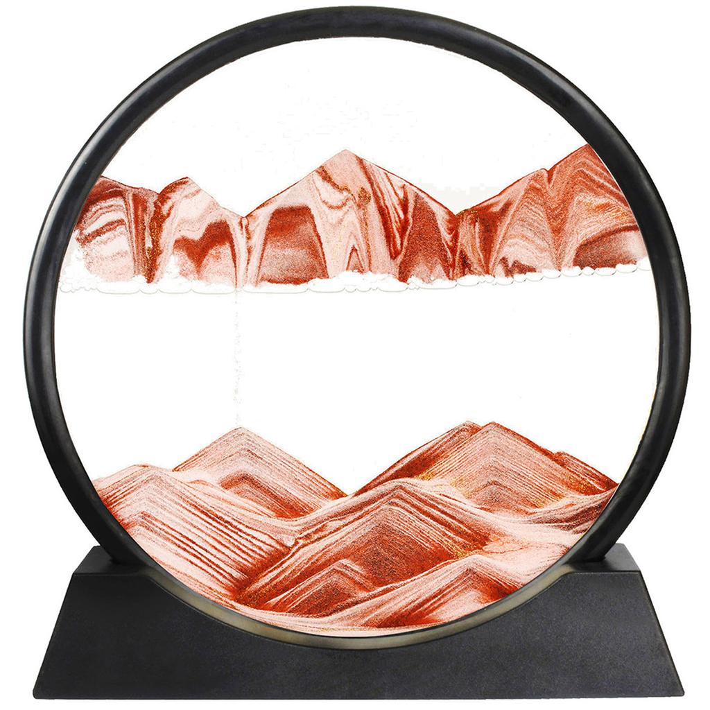 3D Quicksand Painting Ornament Creative Moving Sand Art Painting Dynamic Sandscapes for Home Office Desktop Flowing Decoration